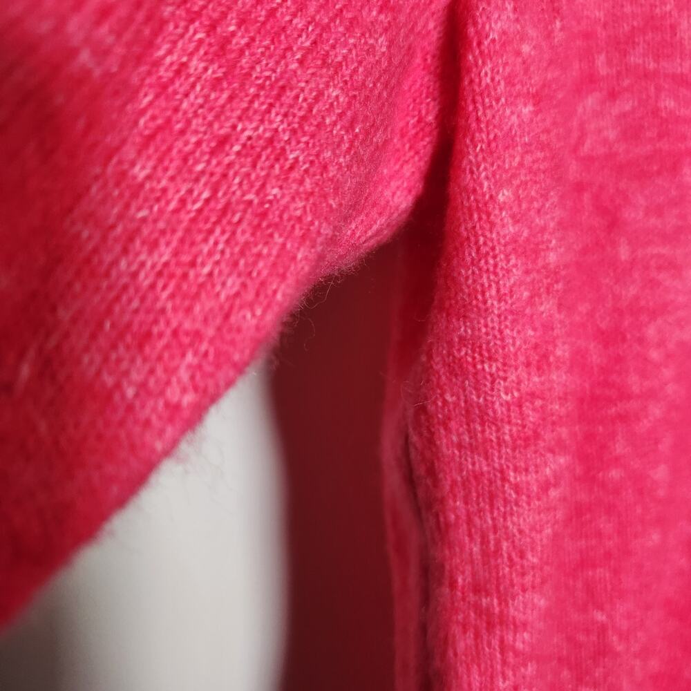 Ann Taylor LOFT Crewneck Sweater Pullover Bright Pink Large Women Spring Light - Picture 5 of 14